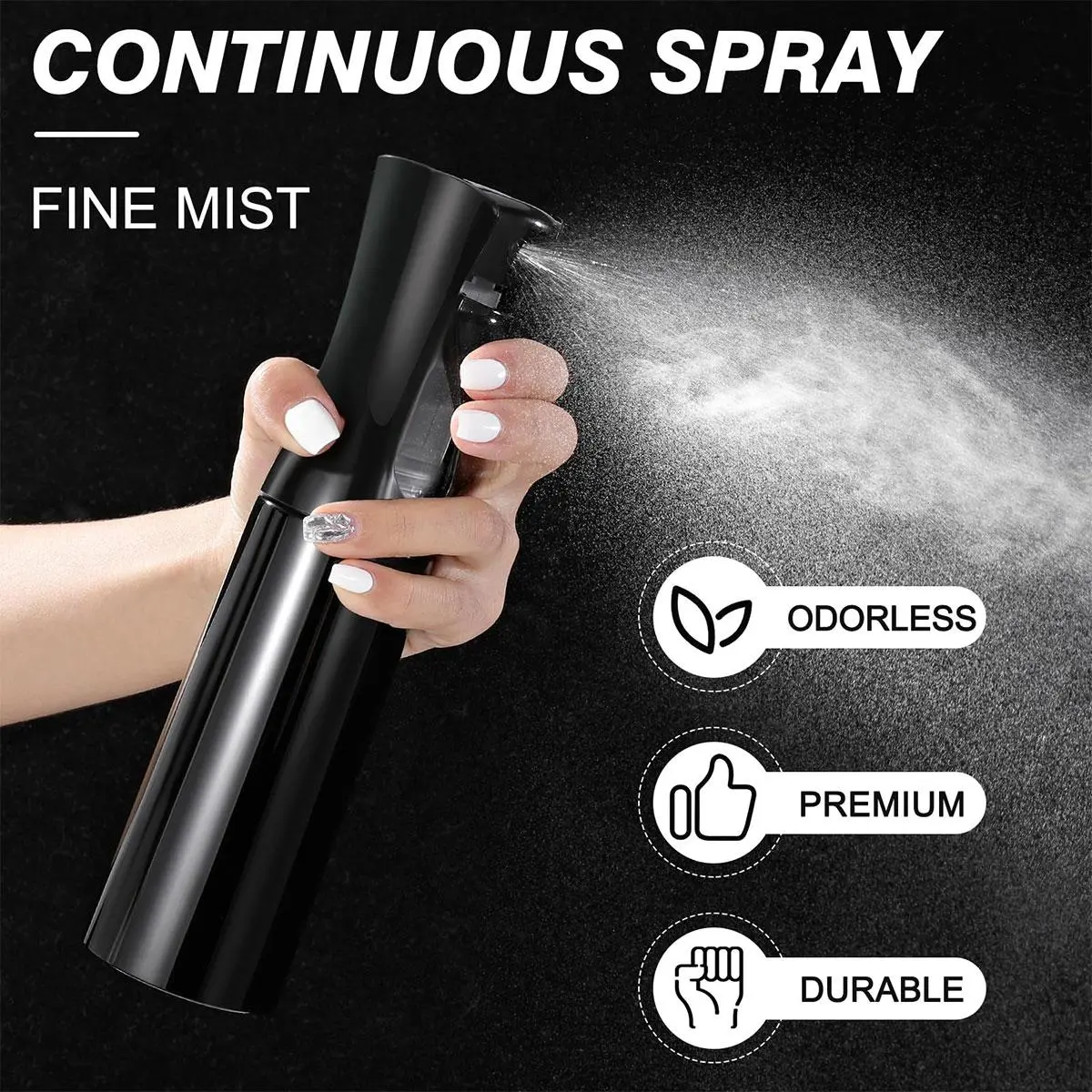 300ML Spray Bottle Salon Hairdressing High Pressure Continuous Atomizer Barber Styling Press Water Bottle Hair Care Tools