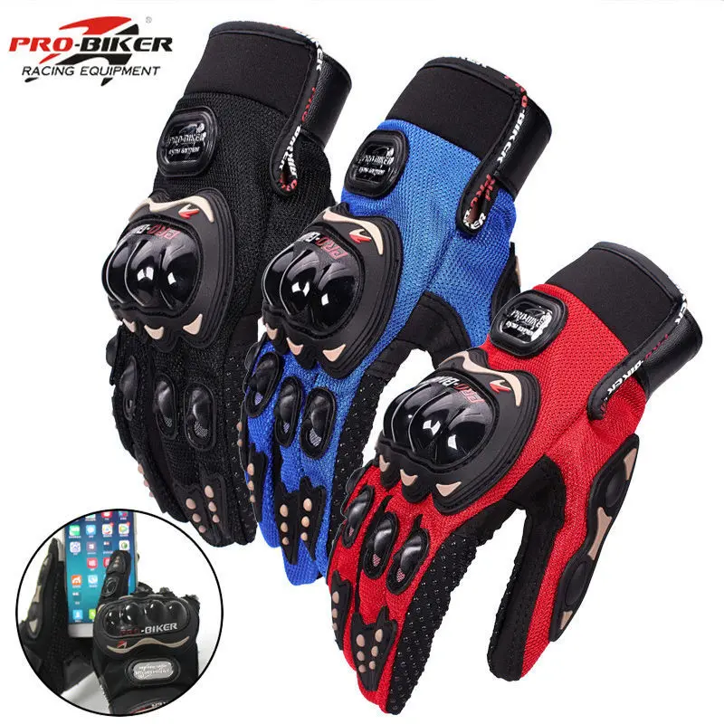 Scrambling Motorcycle Gloves Spring and Summer Full Finger Anti-Slip Drop-Resistant Breathable Touch Screen Knight Racing Half Finger Gloves