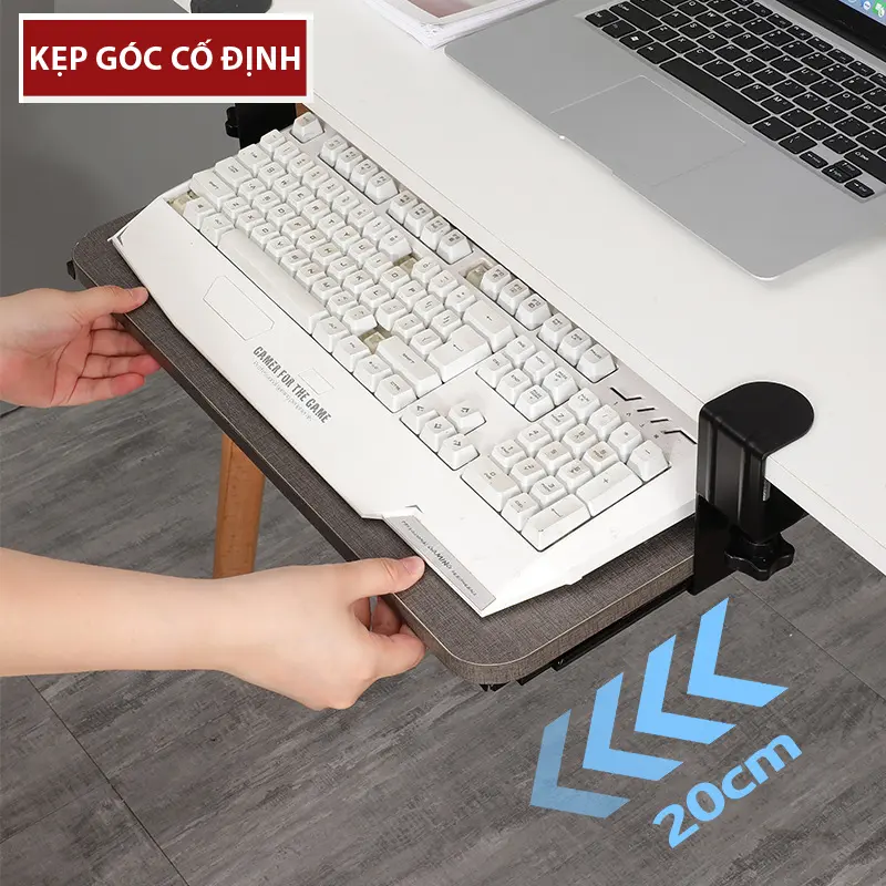 Khay Bàn Phím Trượt mở rộng, Ngăn kéo mở rộng bàn làm việc, Kẹp bàn máy tính 4