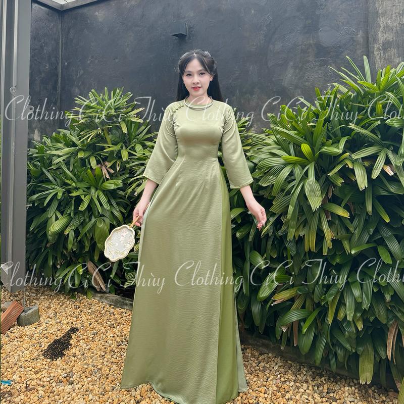 Product Introduction of Áo Dài Tây Thi Cổ Tròn Phối Viền Cổ Tay Có Cúc Xinh Xỉu, Phù Hợp Cho Chị Em Đi Chơi, Đám Hỏi, Đi Dạy - CiCi Thùy Clothing Nữ 11