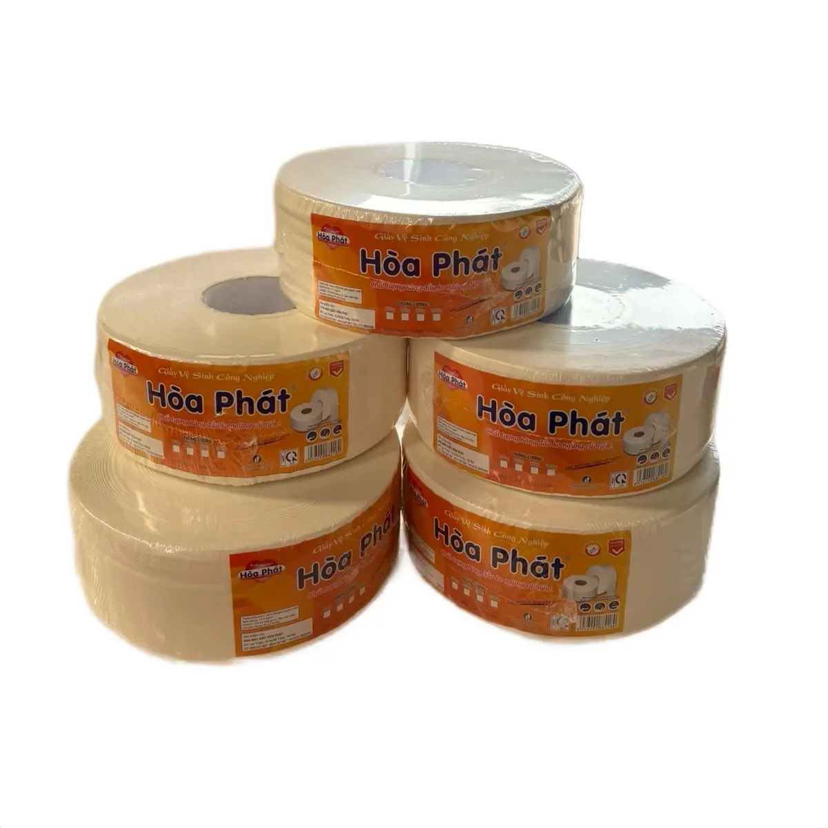 Giấy vệ sinh cuộn to Hoà Phát 700g ( Combo 5 cuộn to 3,5kg )