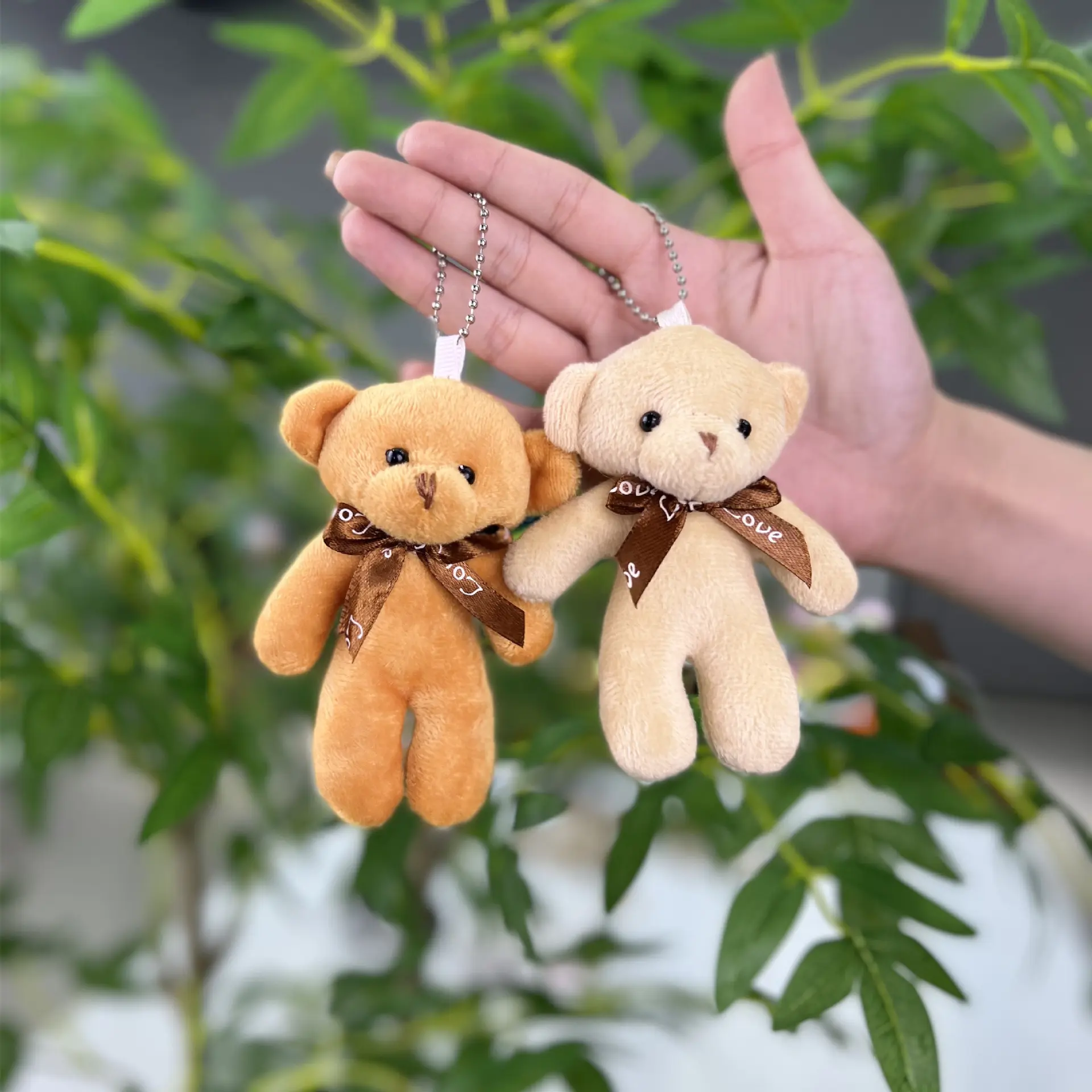 Soft And Plush Bear Keyring Adorable Animal Gift For Couples Little Bag Accessory Options