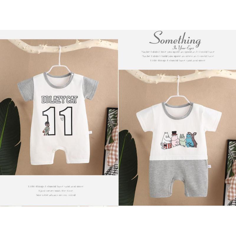 Product Introduction of 2024 Infant climbing clothes pure cotton summer new Korean version boy baby thin women's short-sleeved children's onesie Romper 5