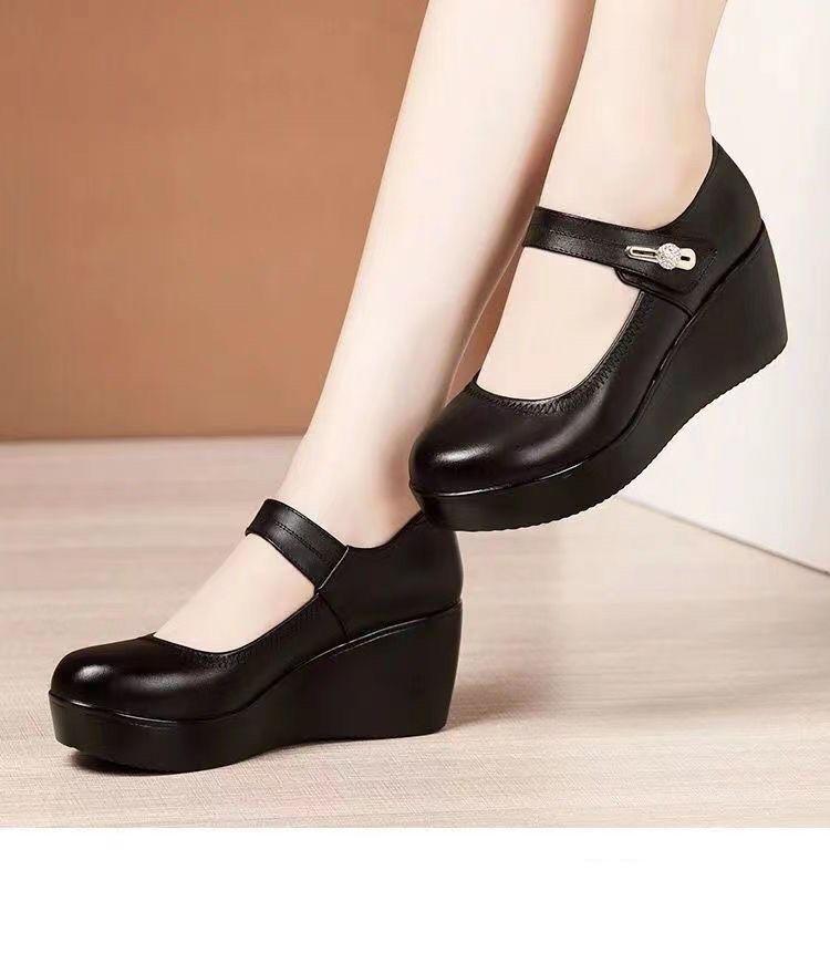 Product Introduction of Giày Da Nữ, Da Thật, Giày Đế Xuồng, Đế Mềm, Thích Hợp Cho Mẹ, Giày Da Nữ Trung Người Già Và Cao Tuổi, Thoải Mái, Hàng Mới Về 12