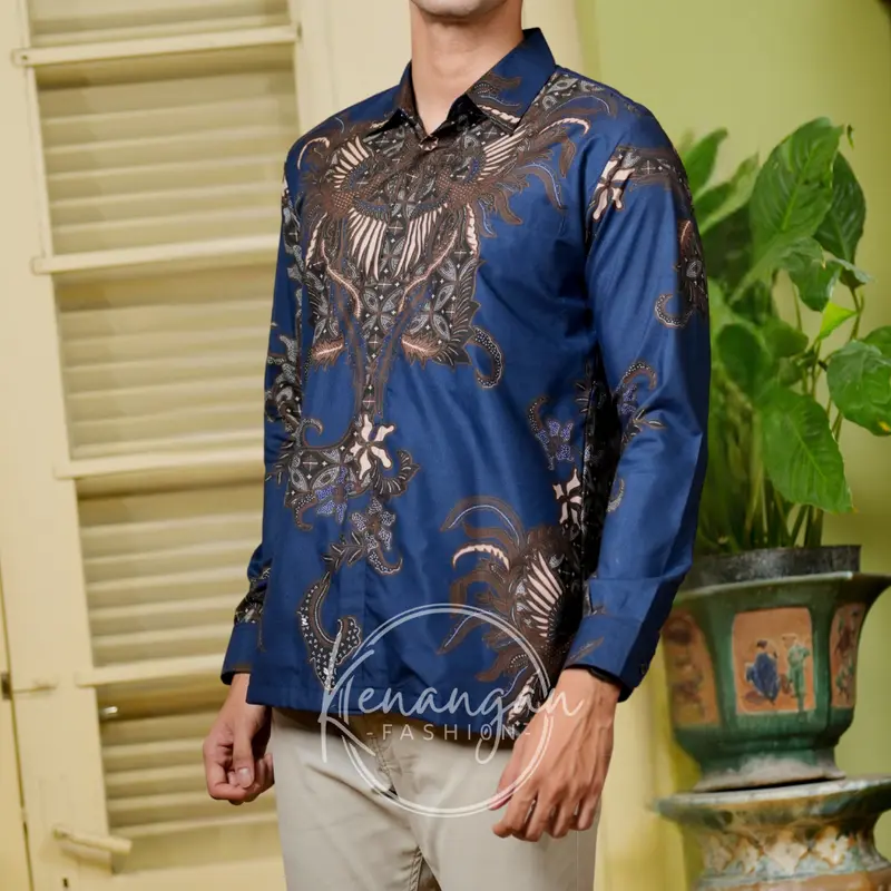 Batik Kenangan Fashion Motif MAHESWARA Kemeja Lengan Panjang