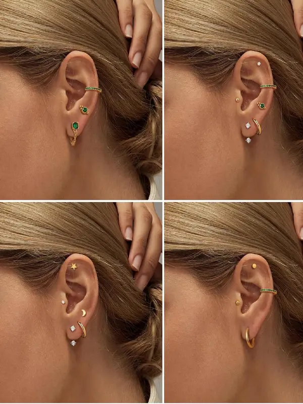 Elegant Mixed Rhinestone Decor Earrings Set, 2024 New Style Fashionable Earrings for Women & Girls, Trendy All-match & Exquisite Jewelry for Birthday Gift 5