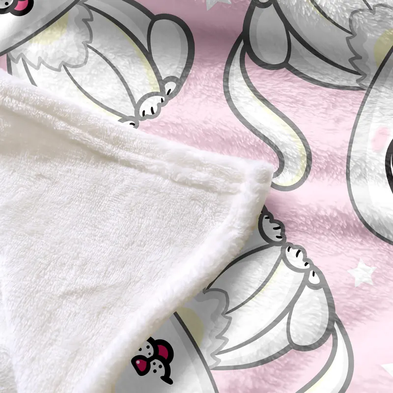 Cartoon Cat Pattern Blanket, Soft Comfortable Throw Blanket, Air-conditioned Room Blanket, Warm Nap Blanket for Home & Office 8