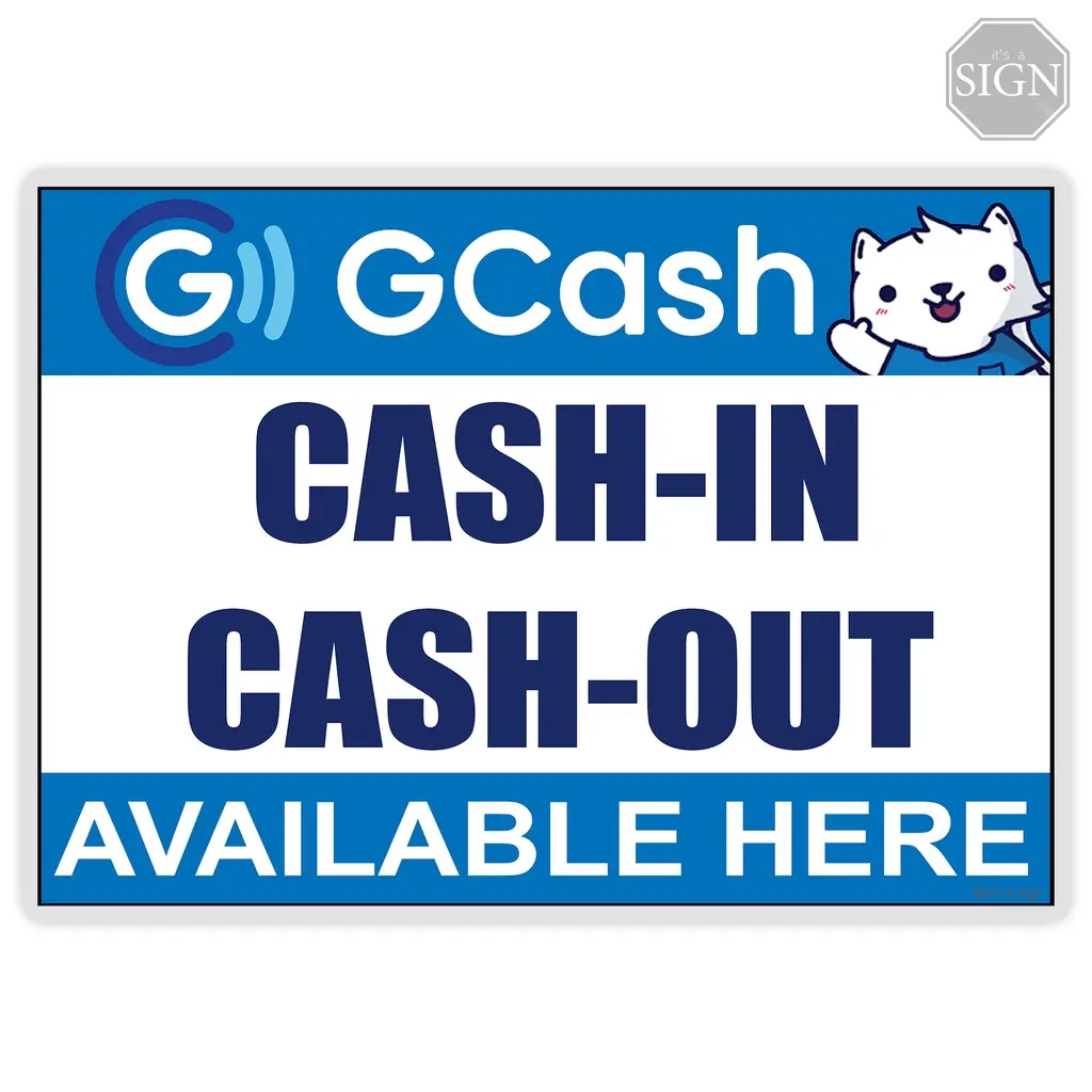 Cash in Cash Out Sign - Laminated Signage - A4/Size