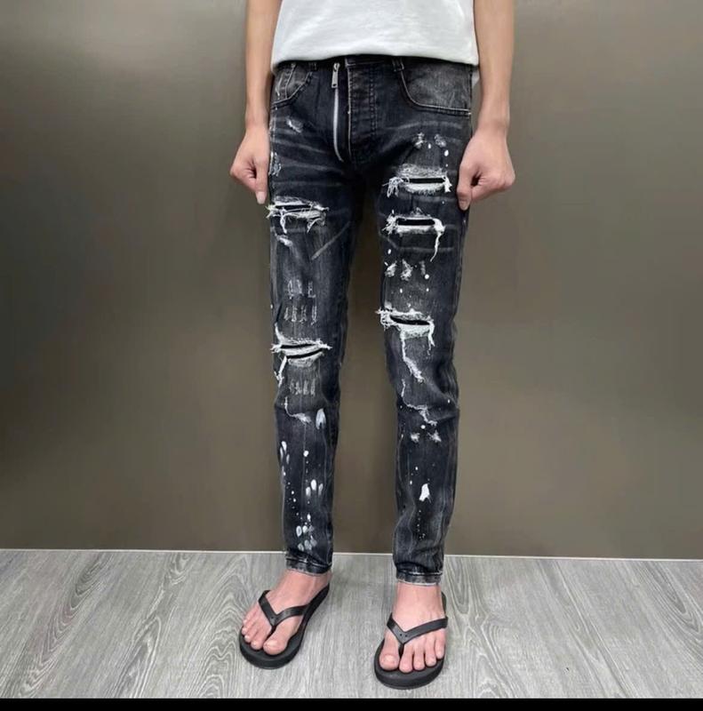 Quần jean nam ĐÊ Q vá da boy phố chất vài bò dày dặn from chuẩn mẫu mới nhất hót trend_MINH KHÔI SHOP01 Pants Menswear Có Túi jean quần  rin  nam