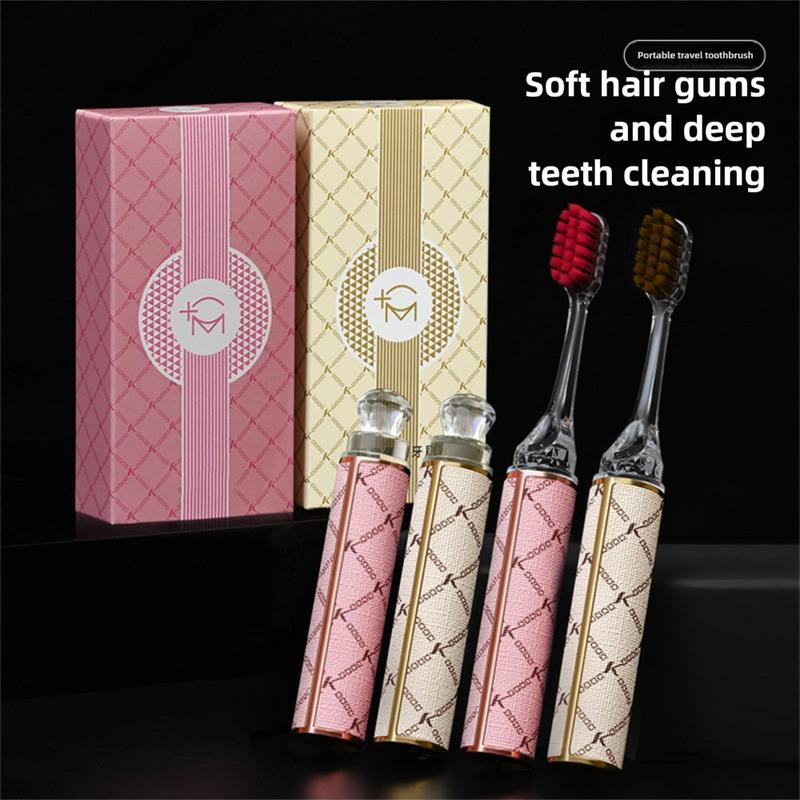 New Lipstick Shaped Toothbrush Portable Ultra Soft Cleaning Teeth Detachable Oral Care Gift 0