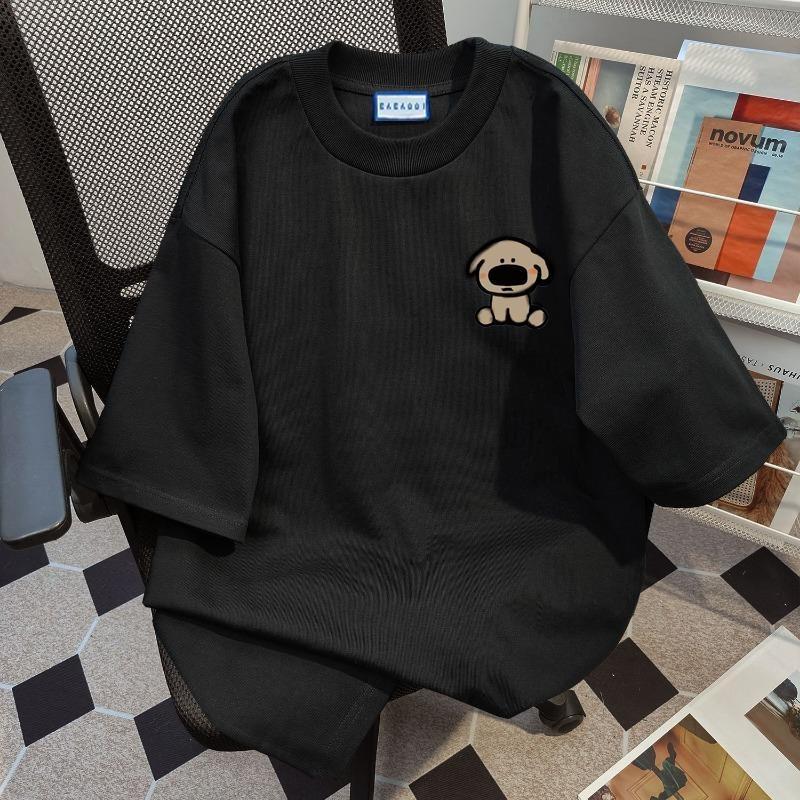 Product Introduction of 100% Cotton Puppy Cute Printed Short Sleeve T-Shirt Unisex Summer Loose Top boxy  shirt oversized  shirt  men 7