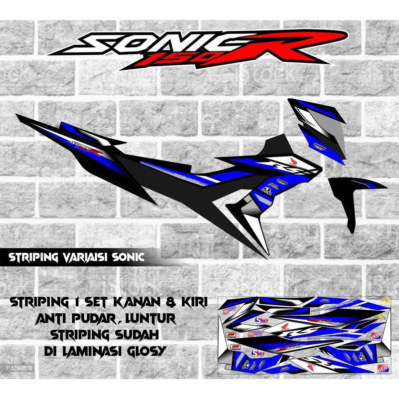 STICKER STRIPING STICKER VARIASI MOTOR HONDA SONIC Glosy 0