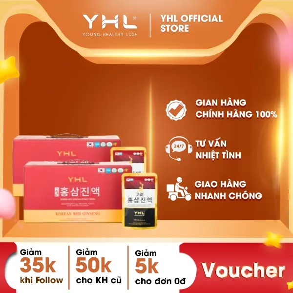 Nước chiết xuất hồng sâm Hàn Quốc YHL 30 gói/hộp - 70ml/gói