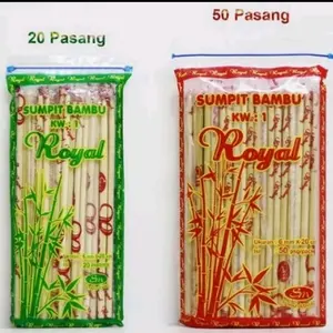 sumpit bambu merk royal isi 50 pasang bahan lebih bersih praktis dan ekonomis sekali pakai