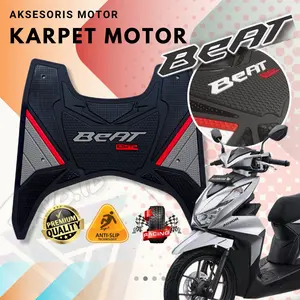 Karpet Beat 2020 sd 2025 Anti Licin - Aksesoris Motor Honda Beat 100% Full Karet karpet  motor  beat