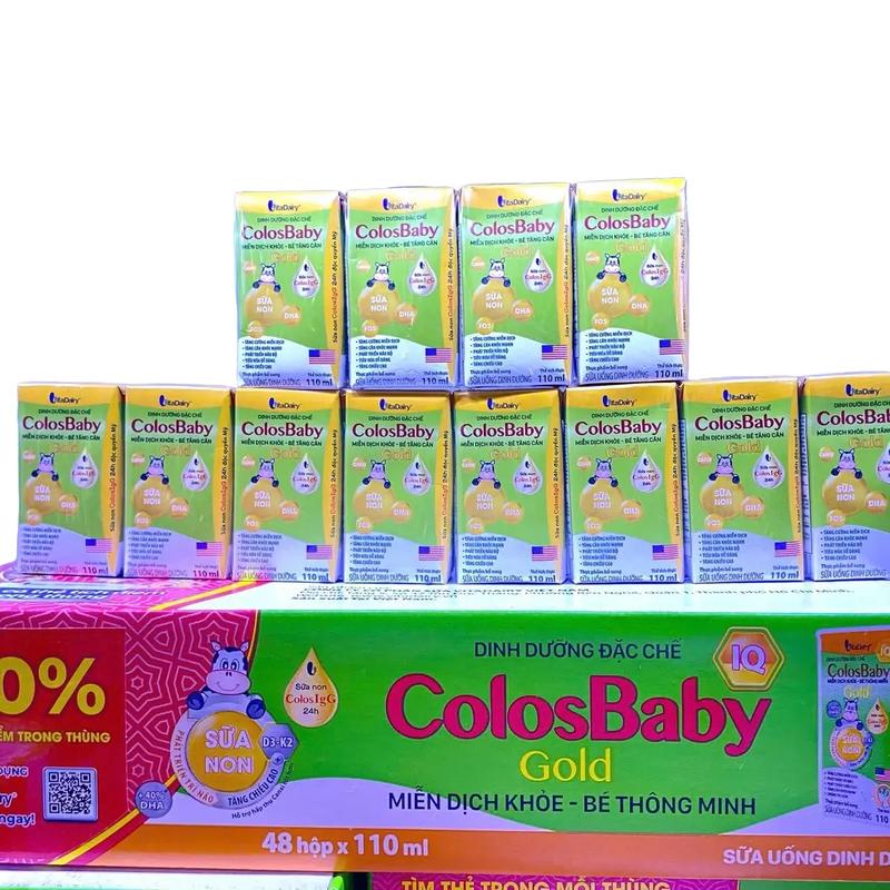 [Vitadairy] Sữa pha sẵn Colosbaby 110ml cho bé 48 hộp