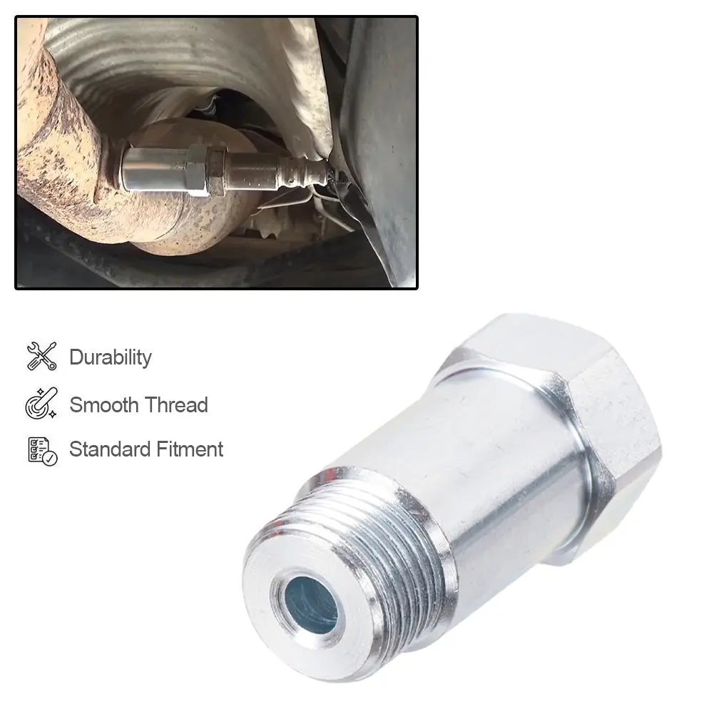 M18x1.5 Car O2 Oxygen Sensor Spacer Test Pipe Extension Extender Adapter CEL HHO 45mm Bung Test Pipe Fix Check Engine Light Auto Parts #478208