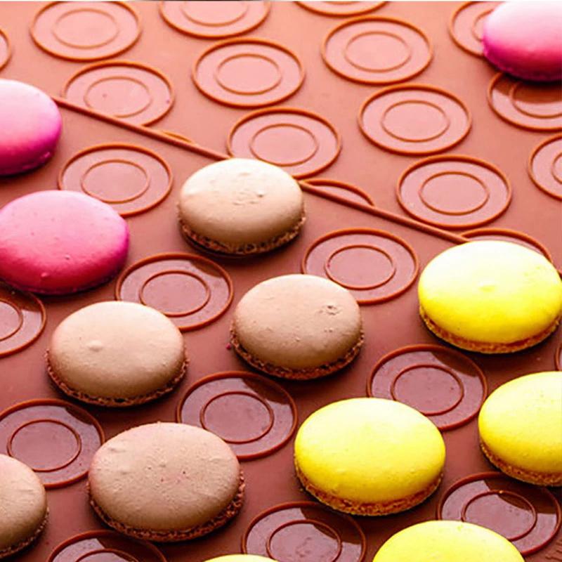 Product Introduction of 30 Cavity Silicone Pastry Cake Macaron Macaroon Oven Baking Mould Sheet Mat 67