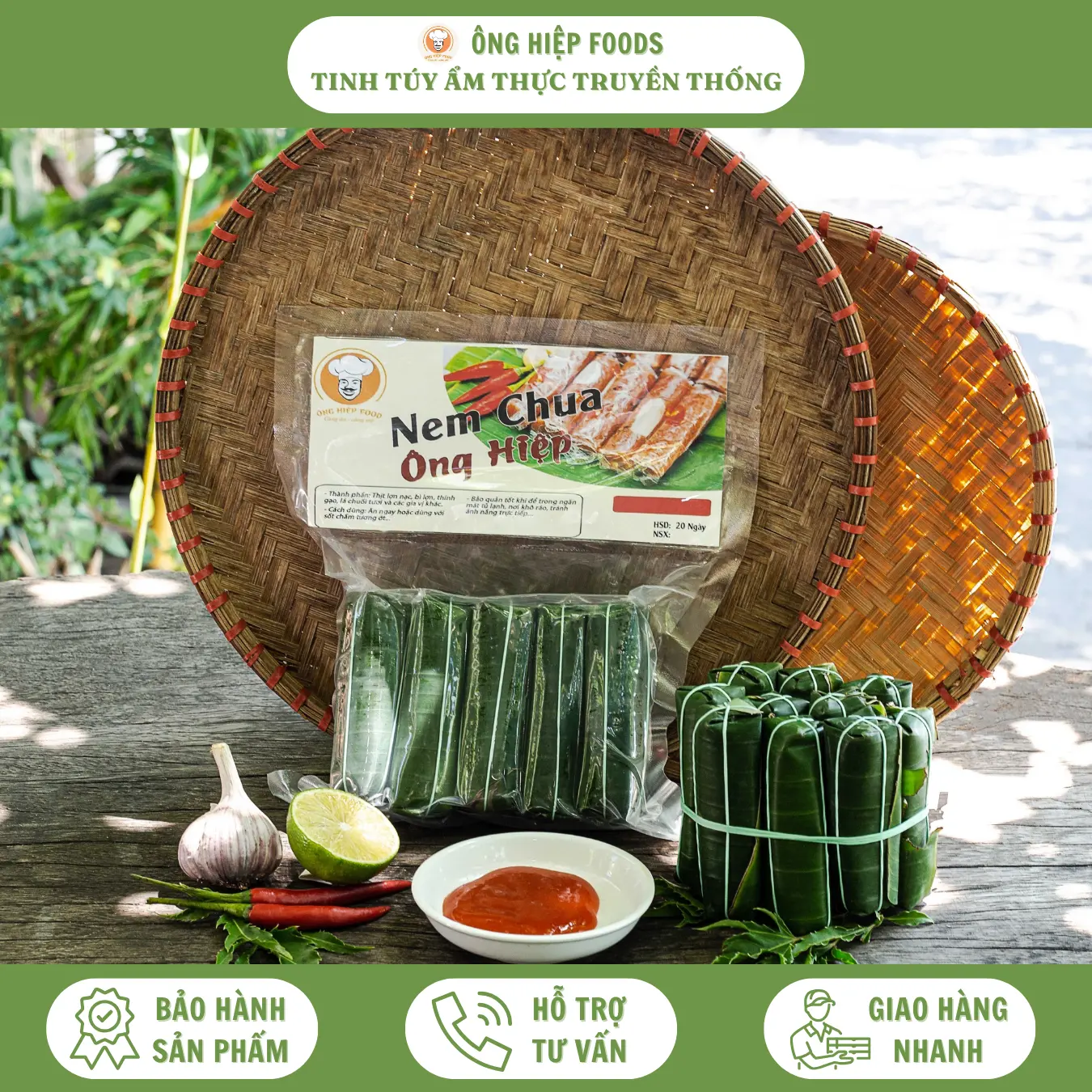 10 Chiếc Nem Chua Ông Hiệp - Đặc sản Thanh Hóa - Tinh Túy Ẩm Thực Truyền Thống Food