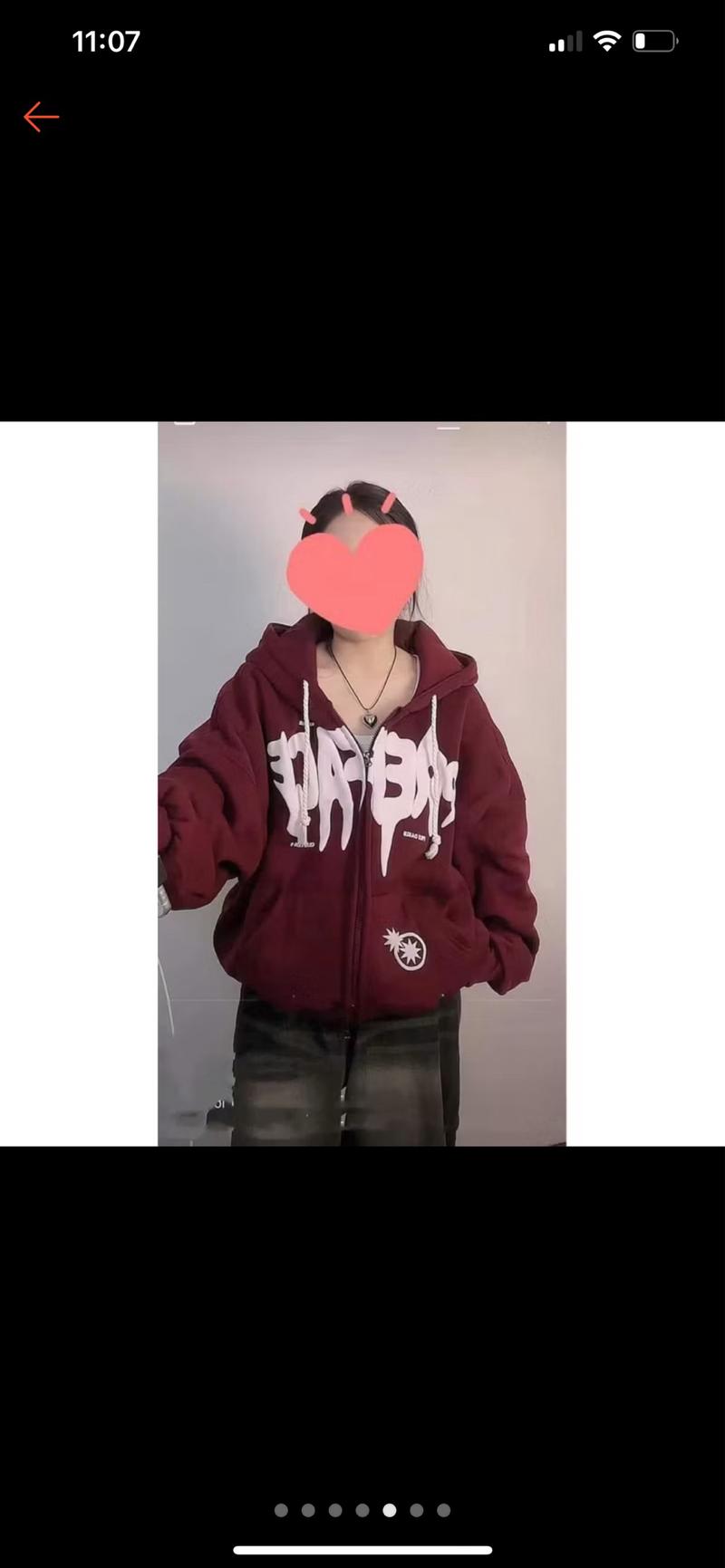Product Introduction of Áo nỉ hoodie form rộng tay bồng phối vai Nữ Top Women in 2 mặt - Chữ Chảy 18