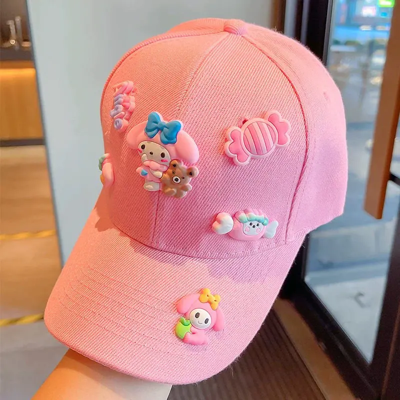 Pink Cap with Cute Charms imagine your basic trucker hat but now she has CHAINS +  main image 4