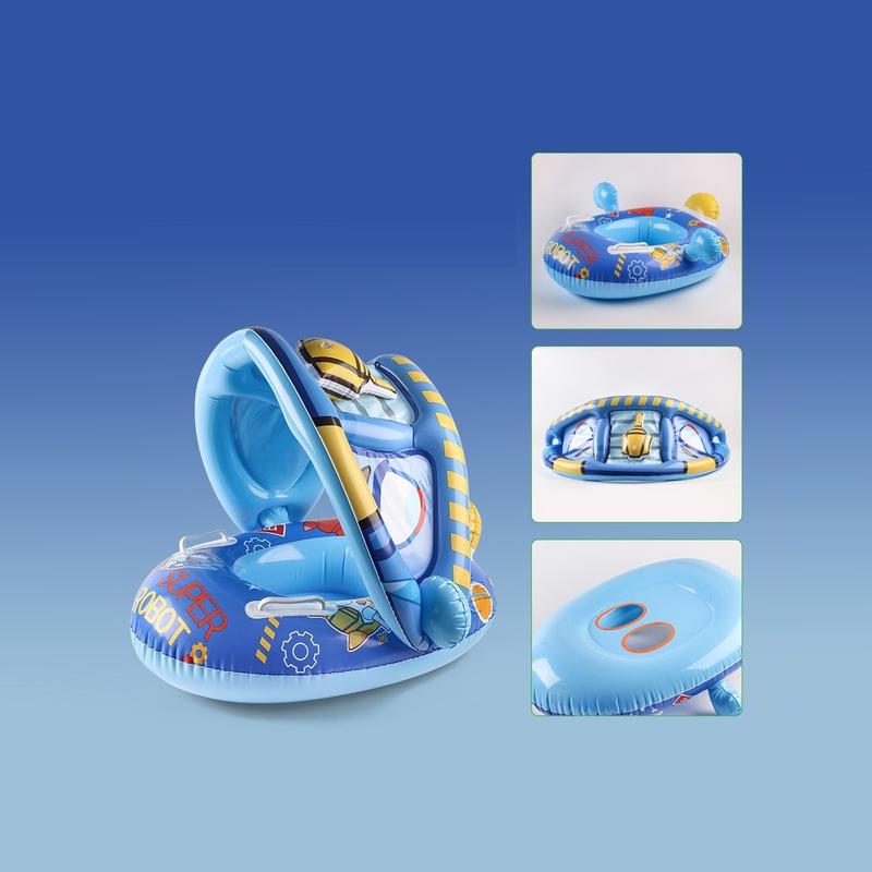 Product Introduction of Phao Bơi Cho Bé Có Xỏ Chân Chống Lật 1-5 Tuổi Phao Tròn Có Mái - Tạp Hóa Thời Trang Trẻ Em Cao Su 25