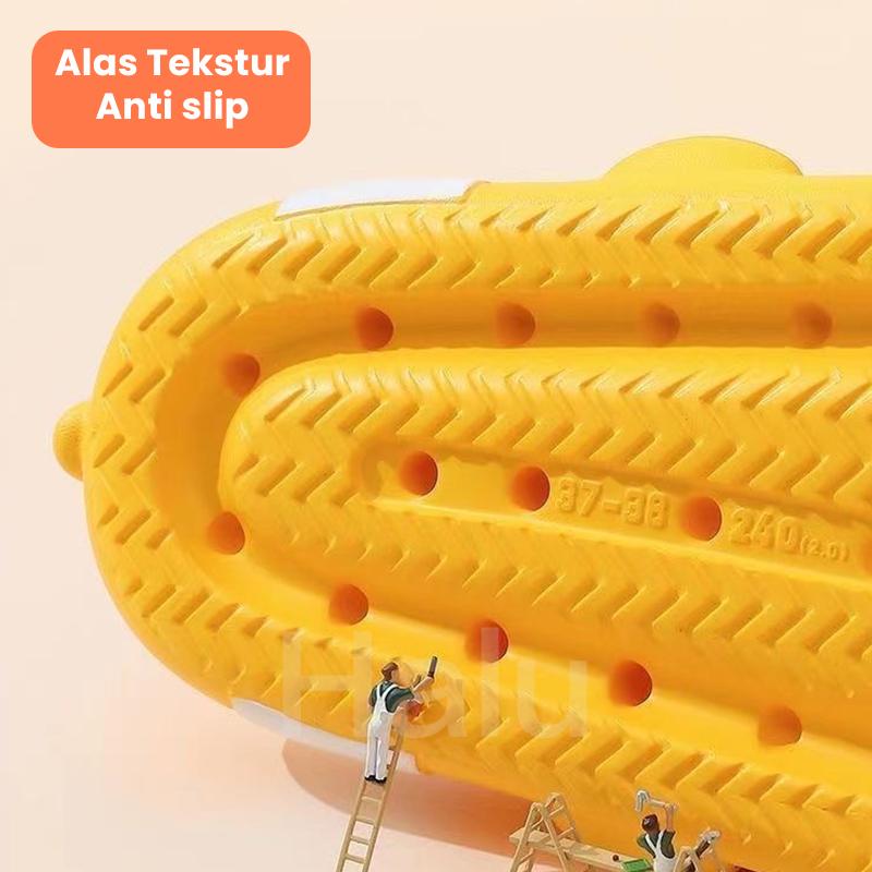 Product Introduction of 【MADE IN INDONESIA】HALU Sendal Anak Laki Laki Sandal Slop Motif Ikan Nemo Lucu Prempuan Laki - Laki Selop Anak Size 24-35 HSN152 26