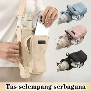Sarung Tumbler Kapasitas Besar Tas Penyimpanan Gelas Water Repellent Cross Body Tas Multifungsi Tali Bahu Yang Dapat Disesuaikan Tas Ponsel Multifungsi