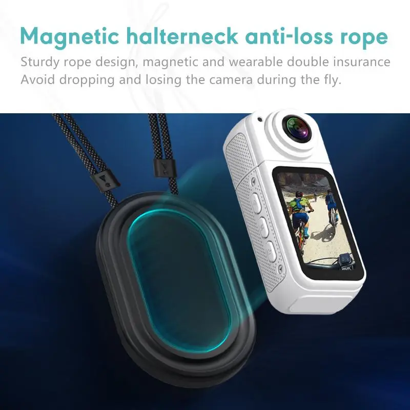Portable Sports Camera, 1 Count 2.7K Outdoor Wearable Action Camera with 180° Rotation Lens & 1.45'' Color Display, Camera for Outdoor Cycling 5