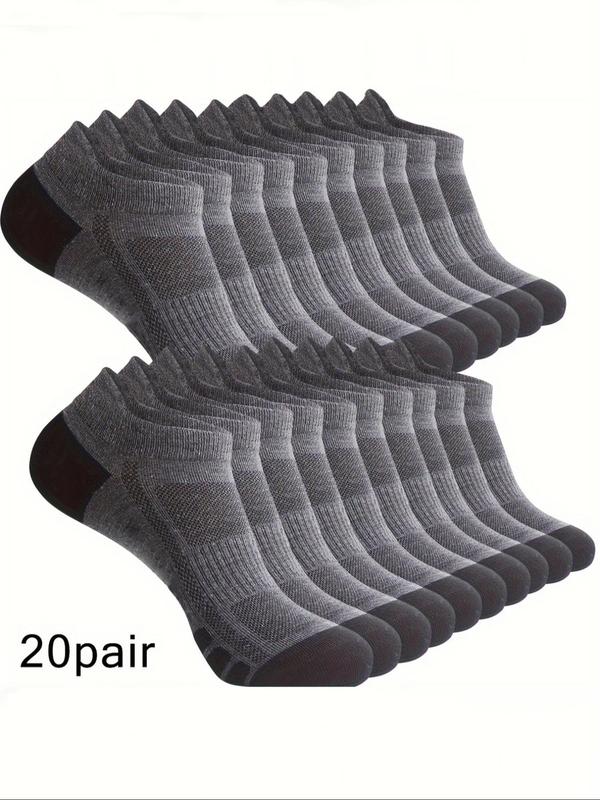 Men's Patchwork Print Ankle Socks, Casual Moisture Wicking Low Cut Socks for Daily Wear, Soft Comfy Breathable Socks for All Seasons 6
