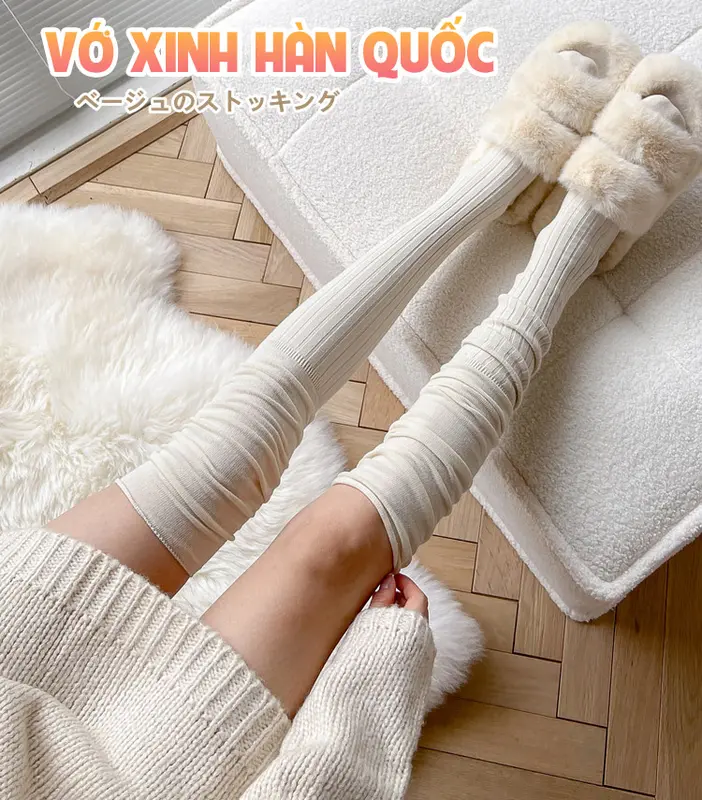 Tất Vớ Dài Tới Đùi Gân Dọc Thon Chân Giữ Ấm Beni 2434 - PARISA tấtnữ 7