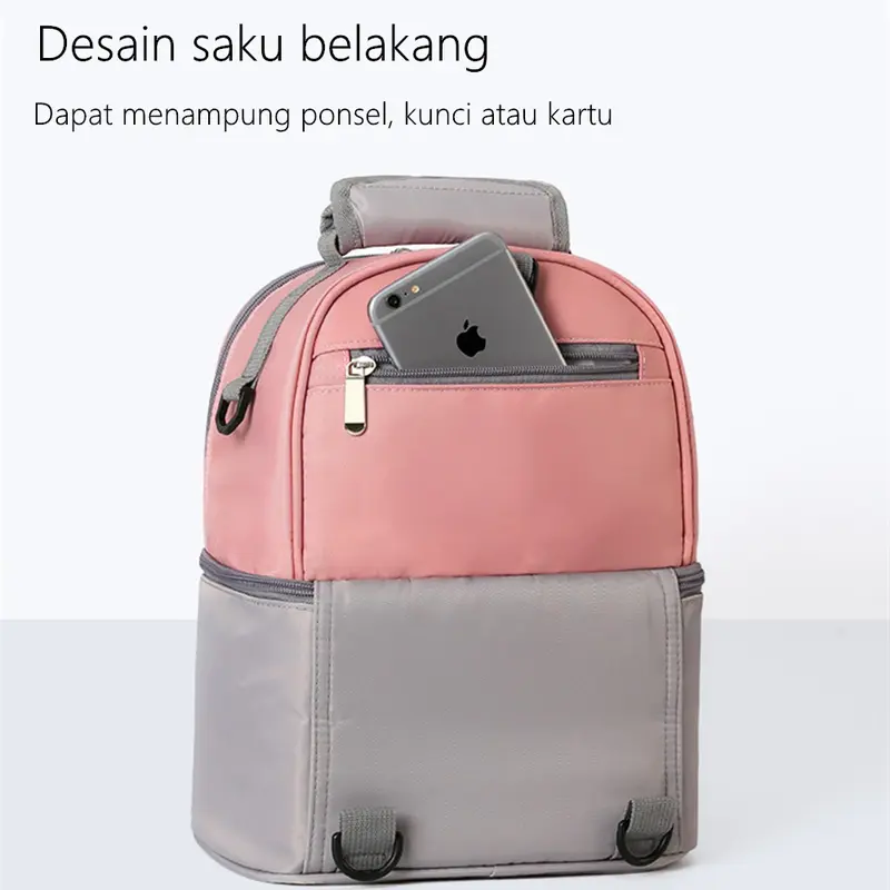 Mocababy Tas ASI cooler bag ASI tas penyimpanan asi diaper bag sling cooler bag Tas susu multifungsi tas makan siang dua lapis ASI tas Ransel Bags Bayi 3