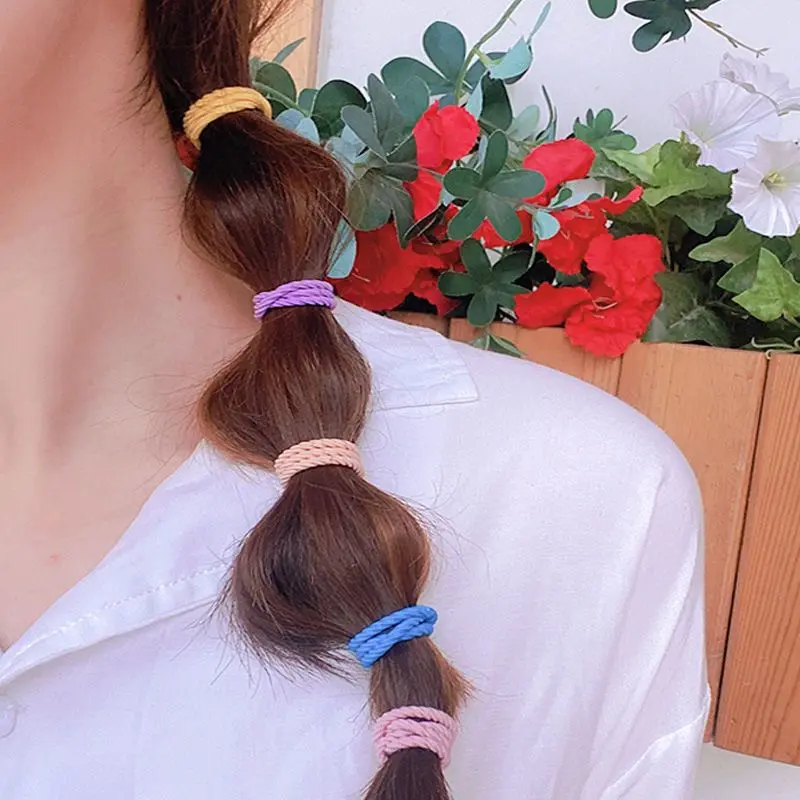 Scrunchies Phong Cách Hàn Quốc, 50 Chiếc / bộ, Thời Trang, Dây Cao Su Đóng Hộp, Dây Buộc Tóc, Phụ Kiện Tóc Nữ 2