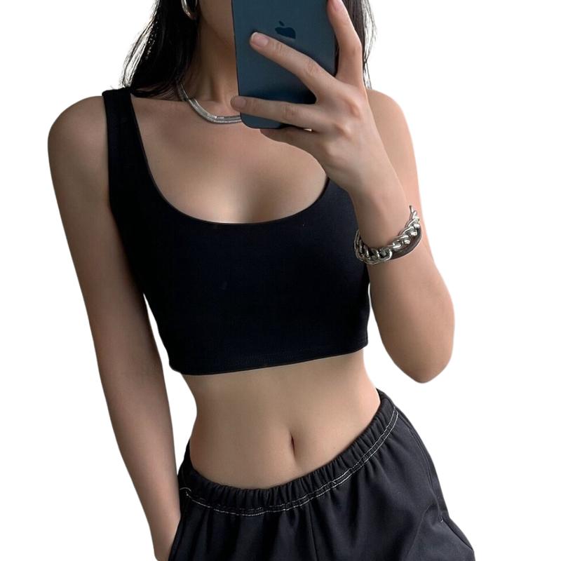 Áo Sát nách Ba Lỗ Nữ Dáng Croptop Cực Đẹp Áo Hai Dây Cổ Vuông chất Thun cotton Women Jean Voi