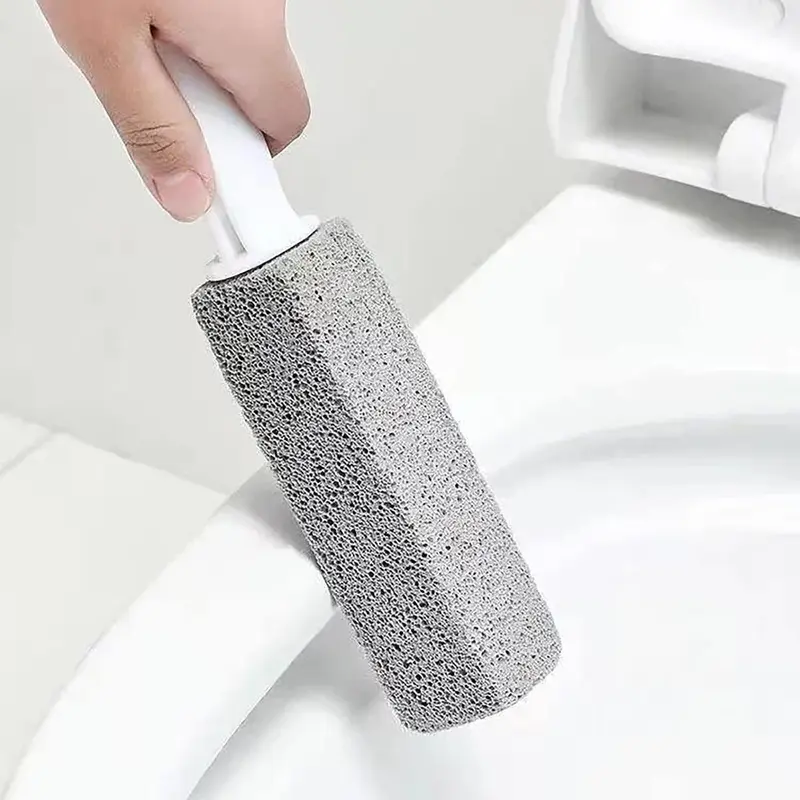 Pumice Toilet Cleaning Brush, 1/2/5 Counts Plastic Toilet Stain Bathroom Scar Cleaning Brush, Yellow Scale Powerful Pumice Brush 8