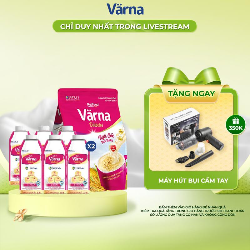 Combo 2 Lốc 6 hộp sữa pha sẵn Diabetes & Túi ngũ cốc dinh dưỡng Diabetes