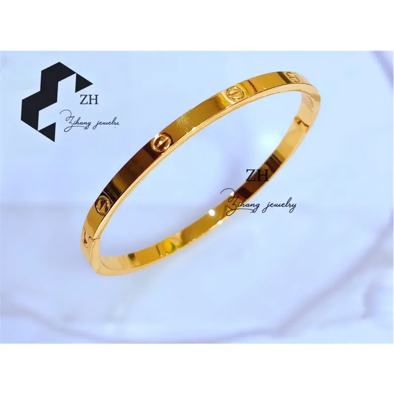 Jewelry 24K bangkok Gold plated slim bangle for women