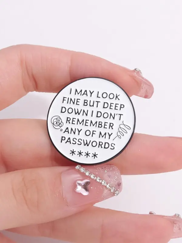 Slogan Pattern Brooch, Fashion Brooch for Party, Daily Clothing Decor, Trendy All-match & Exquisite Brooch for Birthday Gift 5