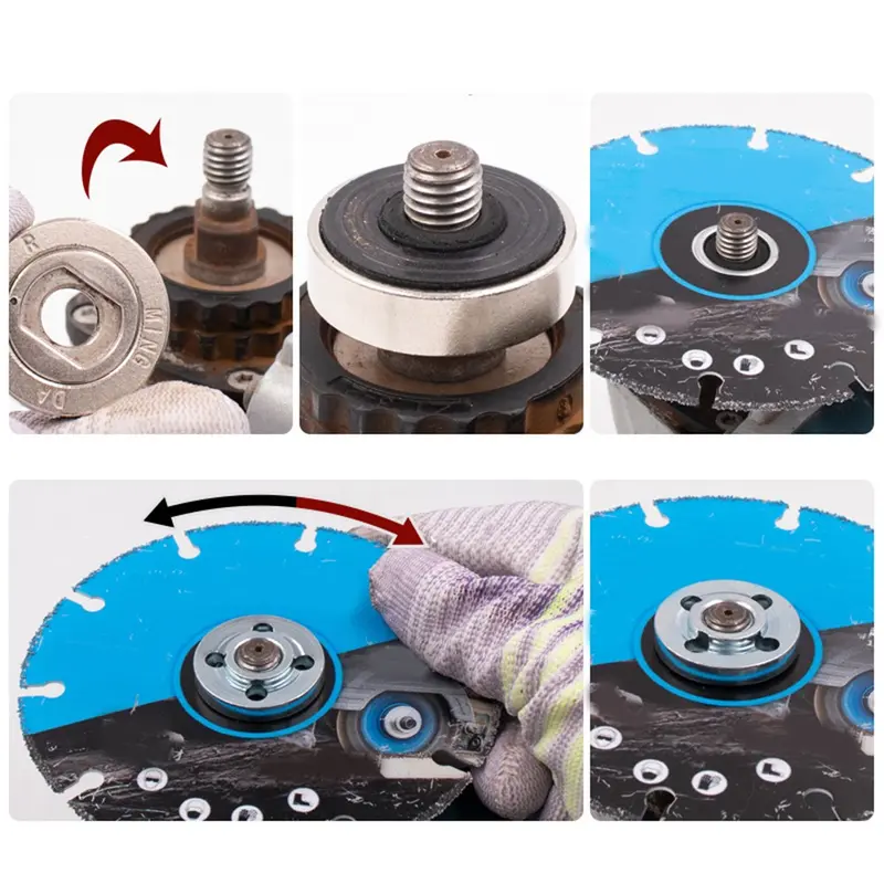 Máy xay tự khóa tháo nhanh, Tấm ép mặt bích, Đai ốc Power Chuck, Loại 100 8