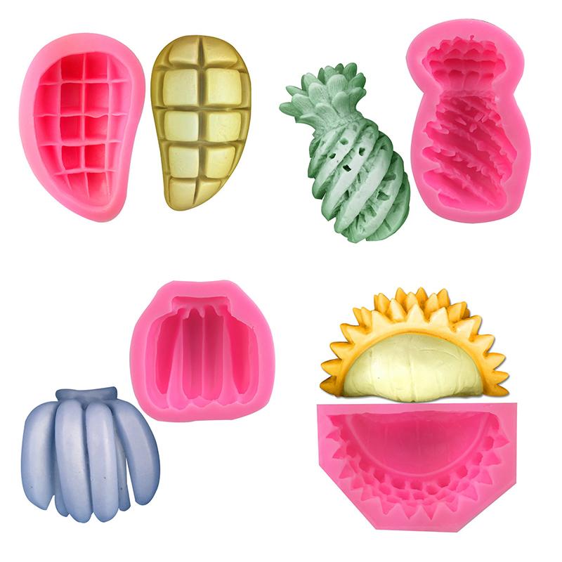 Product Introduction of [HOU]3D Fruit Banana Pineapple Corn Mango Durian Ice Cream Silicone Mold Fondant Cake Decorating Tools Chocolate Baking Gypsum Mold 17