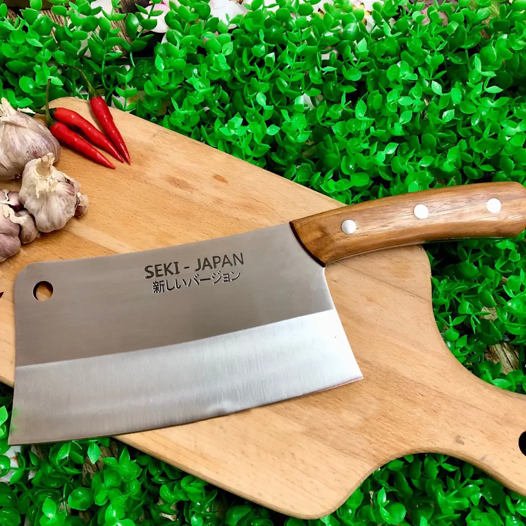 Dao Chặt Xương Xuất Nhật SEKI-JAPAN Loại 1 nặng 700gr - (Mua 2 Dao Tặng Kèm 1 Kéo Cắt Gà KS5)
