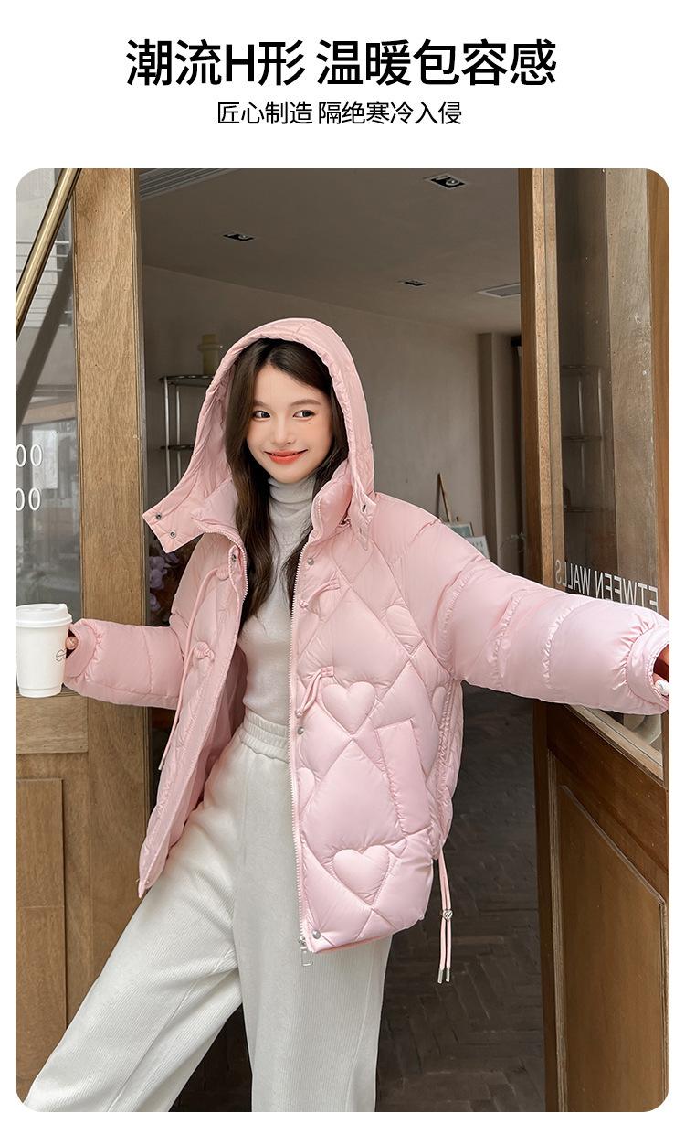 Product Introduction of Fashion Short Cotton-Padded Coat for Women Autumn and Winter New 2024 Korean Style Solid Color with Match Cotton Coat Jacket Thickened Padded Jacket Outer Wear 1