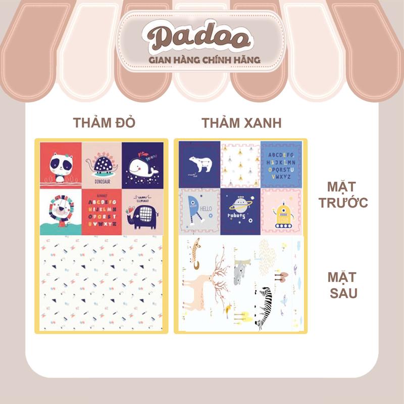 TOBE Thảm Gấp Gọn 2 Mặt Kích Thước 180*200*2 cm Chống Va Đập Chống Thấm Nhỏ Gọn 2 Mặt Không Mùi Hỗ Trợ Vận Động Cho Bé Đồ Chơi