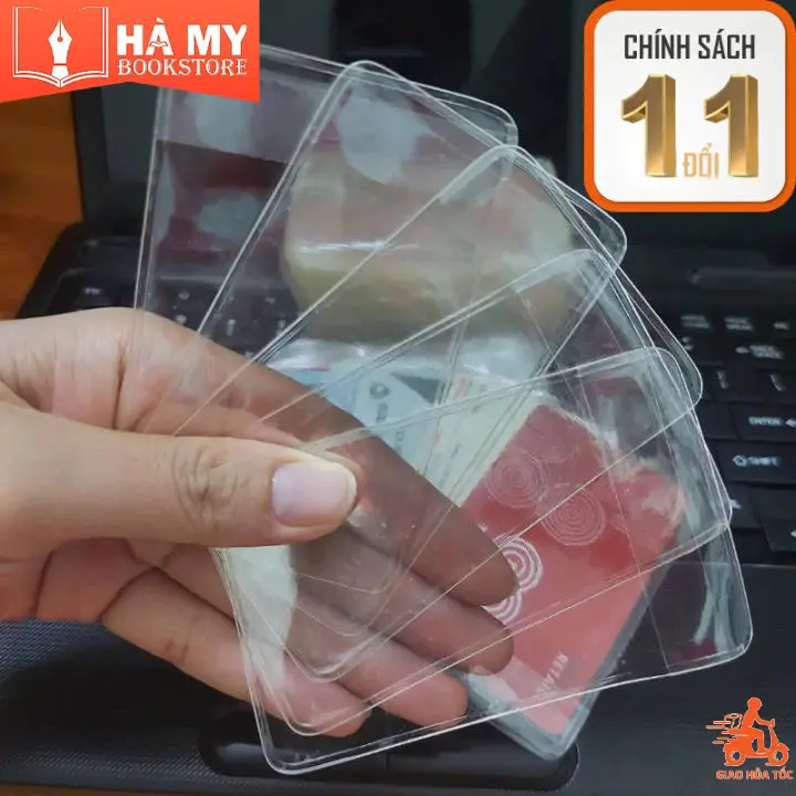 (10 cái) Bọc chống xước chip Bằng lái CCCD - ATM, Vỏ bọc căn cước công dân nhựa dẻo có nắp