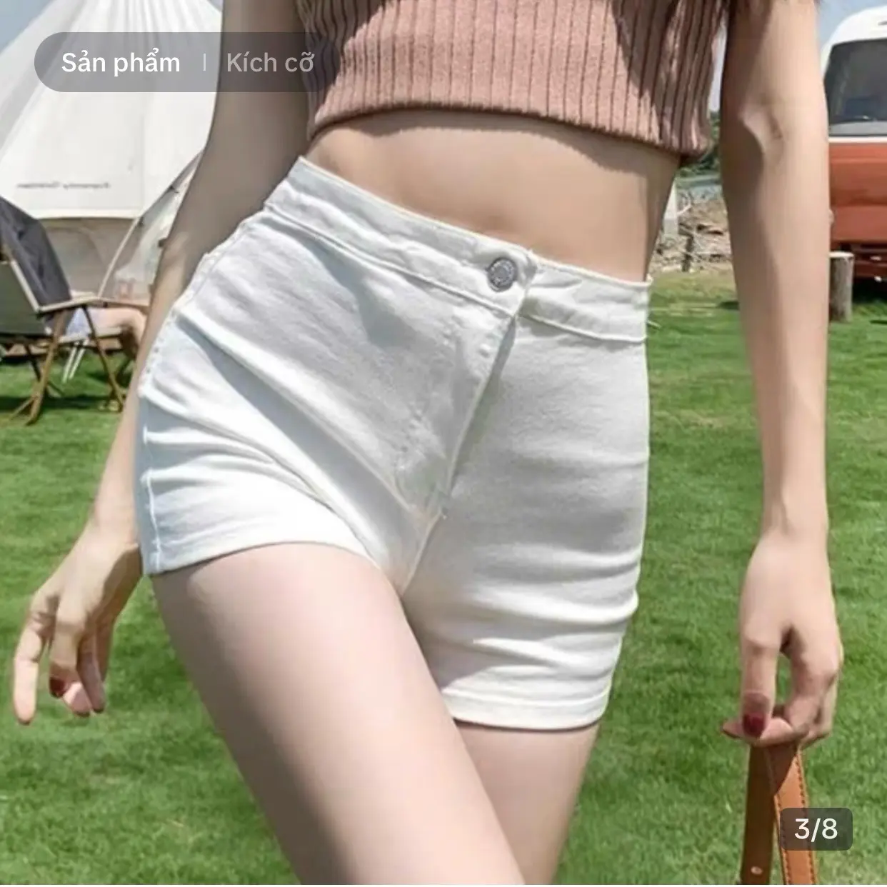 Quần Short Nữ Lưng Cao Lai Nhỏ Hách Dáng Kaki - Thiết Kế Tôn Lên Vóc Dáng - Nhung, Women