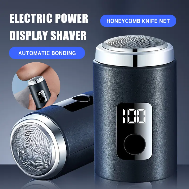 [ON SALE] Black Washable Electric Shaver With LED Screen Display, Long Battery Life,  Rotating 3-heads, High Power Shaver