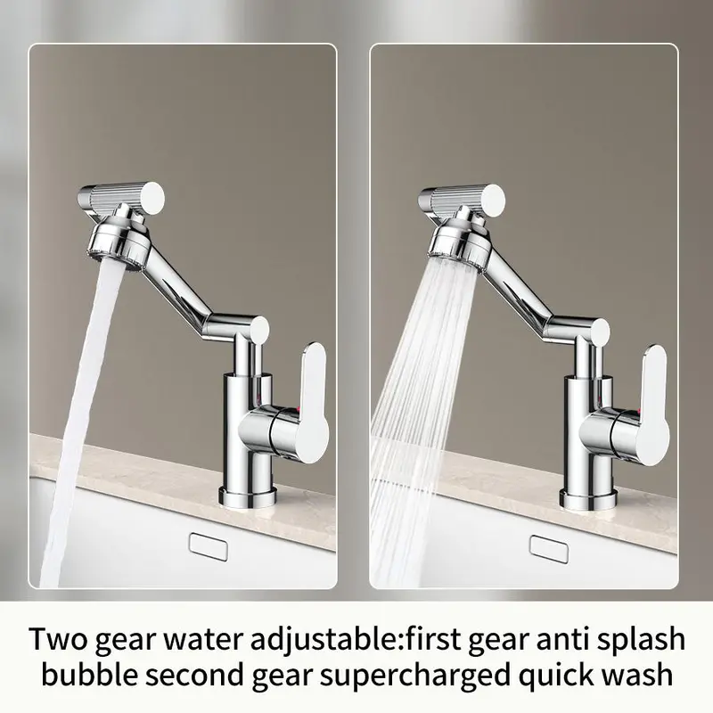 Foldable Kitchen Faucet, 360 Degree Rotatable Bathroom Faucet with 80cm Tubes, Modern Bathroom Sink Faucet, Home Bathroom Accessories 7