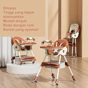 Kursi Makan Bayi my chair / Meja Kursi Makan Anak Ceria/ Multifunctional High Chair/Booster Seat/Children's Chair/Dining Chair/Kursi meja anak/ Fun Chair /  Folded Booster & Chair Kursi Bayi perlengkapan bayi Blue Toddler baby  chair