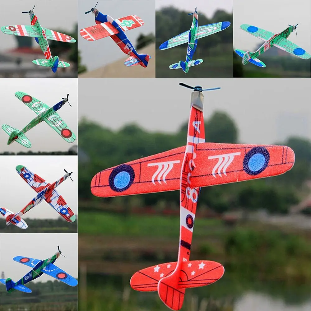 5Pcs Game Play Children Kids Gift Hand Throw Aircraft Toy Flying Glider Foam Plane Airplane Model