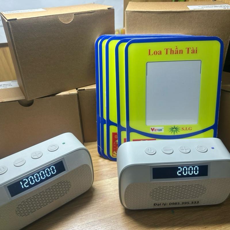 Loa ting ting thần tài- 4G/wifi đọc biến động số tiền tài khoản.loa add được 2 stk ngân hàng khác nhau.vietinbank,vietcombank,bidv,Mb bank,techcombank,tp bank 4
